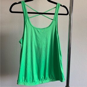 Neon backless yoga tank splits 59
